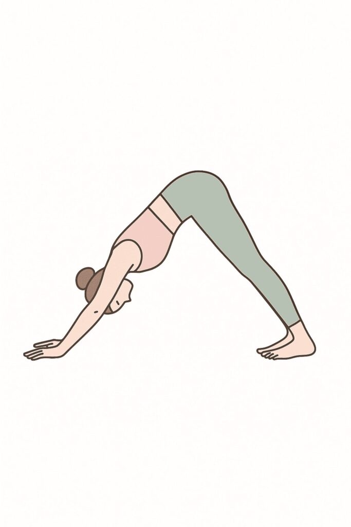 下を向いた犬のポーズ