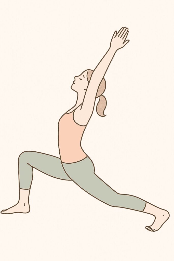 三日月のポーズ（左足後ろ）